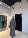 İNCİLİ ABAYA GRİ--Abaya