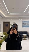Lale motifli nakışlı abaya🎀--Abaya