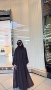 ŞAL HEDİYELİ ŞİFON ABAYA TAKIM--Abaya