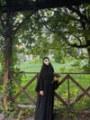 SİYAH ŞAL HEDİYELİ ABAYA TAKIM--Abaya