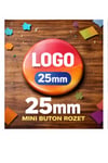 25mm Buton Rozet Baskılı