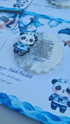 Ayetel Kürsi Panda Figürlü Epoksi Mevlüt Mavi Magnet