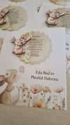 Nazar Dualı Tavşan Figürlü Epoksi Altın Magnet
