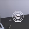Alfams ALF2031 Modern Masaüstü Metal Saat – 16 cm Sessiz Mekanizmalı Dekoratif Saat