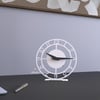 Alfams ALF2031 Modern Masaüstü Metal Saat – 16 cm Sessiz Mekanizmalı Dekoratif Saat