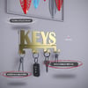 Alfams Keys Metal Anahtar Askılığı - 14x8 cm 4 Kancalı Antre Askısı