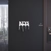 Alfams Keys Metal Anahtar Askılığı - 14x8 cm 4 Kancalı Antre Askısı