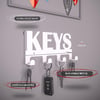 Alfams Keys Metal Anahtar Askılığı - 14x8 cm 4 Kancalı Antre Askısı