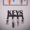Alfams Keys Metal Anahtar Askılığı - 14x8 cm 4 Kancalı Antre Askısı