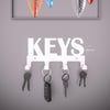 Alfams Keys Metal Anahtar Askılığı - 14x8 cm 4 Kancalı Antre Askısı