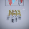 Alfams Keys Metal Anahtar Askılığı - 14x8 cm 4 Kancalı Antre Askısı