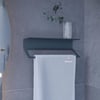 Alfams Metal Çok Amaçlı Raflı Kağıt Havlu Askısı – Yapışkanlı Delmeden Montaj Mutfak Baharatlık ve Banyo Rafı