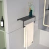 Alfams Metal Raflı Havlu Tutacağı – 30 cm Modern Banyo ve Mutfak Düzenleyici Raf