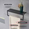 Alfams Metal Raflı Havlu Tutacağı – 30 cm Modern Banyo ve Mutfak Düzenleyici Raf