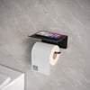 Alfams Metal Raflı Tuvalet Kağıtlığı – Telefon ve Aksesuar Raflı Modern WC Kağıtlık ve Düzenleyici