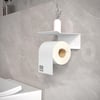 Alfams Metal Raflı Tuvalet Kağıtlığı – Telefon ve Aksesuar Raflı Modern WC Kağıtlık ve Düzenleyici