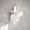 Alfams Metal Raflı Tuvalet Kağıtlığı – Telefon ve Aksesuar Raflı Modern WC Kağıtlık ve Düzenleyici