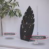 Alfams  Metal Yaprak Formlu Takı Standı – 25 cm Dekoratif Küpe, Kolye ve Bileklik Düzenleyici Organizer