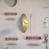 Alfams Modern Geometrik Metal Duvar Saati – Sessiz Mekanizma & Estetik Tasarım Serisi