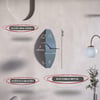 Alfams Modern Geometrik Metal Duvar Saati – Sessiz Mekanizma & Estetik Tasarım Serisi