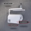 Alfams Modern Raflı Paslanmaz Çelik Metal Rulo Kağıt Havluluk Peçetelik – Banyo & Mutfak Düzenleyici