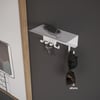 Alfams Raflı Metal Duvar Organizeri - Akıllı Anahtar, Gözlük ve Aksesuar Askısı (17 cm)