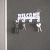 Alfams Welcome Yazılı Metal Anahtar Askılığı – 14 cm Vidalı Ceket ve Takı Organizeri