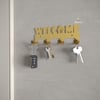 Alfams Welcome Yazılı Metal Anahtar Askılığı – 14 cm Vidalı Ceket ve Takı Organizeri