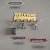 Alfams Welcome Yazılı Metal Anahtar Askılığı – 14 cm Vidalı Ceket ve Takı Organizeri