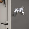 Alfams Welcome Yazılı Metal Anahtar Askılığı – 14 cm Vidalı Ceket ve Takı Organizeri