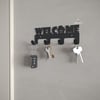 Alfams Welcome Yazılı Metal Anahtar Askılığı – 14 cm Vidalı Ceket ve Takı Organizeri