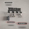 Alfams Welcome Yazılı Metal Anahtar Askılığı – 14 cm Vidalı Ceket ve Takı Organizeri