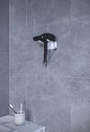 Metal 3'lü Set – Tuvalet Kağıtlık, Havlu Askısı ve Fön Makinesi Tutucu | Modern Banyo Düzenleyici