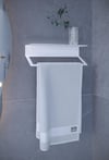 Metal 3'lü Set – Tuvalet Kağıtlık, Havlu Askısı ve Fön Makinesi Tutucu | Modern Banyo Düzenleyici