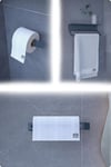 Metal 3'lü Set – Tuvalet Kağıtlık, Havlu Askısı ve Kağıt Havluluk | Modern Banyo ve Mutfak Düzenleyici