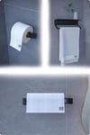 Metal 3'lü Set – Tuvalet Kağıtlık, Havlu Askısı ve Kağıt Havluluk | Modern Banyo ve Mutfak Düzenleyici