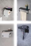 Metal 4'lü Set – Tuvalet Kağıtlık, Havlu Askısı, Kağıt Havluluk ve Fön Makinesi Tutucu | Modern Banyo ve Mutfak Düzenleyici