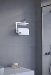 Metal 4'lü Set – Tuvalet Kağıtlık, Havlu Askısı, Kağıt Havluluk ve Fön Makinesi Tutucu | Modern Banyo ve Mutfak Düzenleyici