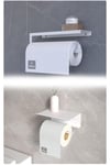 Metal İkili Set – Tuvalet Kağıtlık ve Kağıt Havlu Askısı | Modern Banyo ve Mutfak Düzenleyici