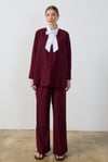 Bordo Wide Leg Pantolon