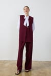 Bordo Wide Leg Pantolon