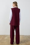 Bordo Wide Leg Pantolon