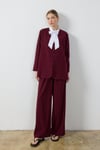 Bordo Wide Leg Pantolon