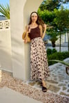 Cow Print Desen Godeli Etek