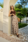 Cow Print Desen Godeli Etek