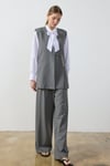 Gri Wide Leg Pantolon