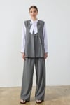 Gri Wide Leg Pantolon