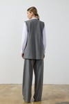 Gri Wide Leg Pantolon