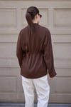 Kahverengi Kraşlı Kimono