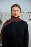Kahverengi Kristal Krep Şal